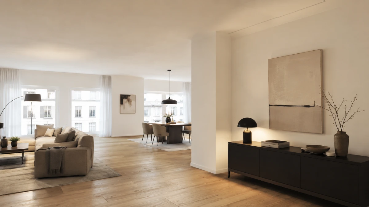 Maler Düsseldorf: helle Wohnung mit ruhigem Innenanstrich und klaren Wandflächen